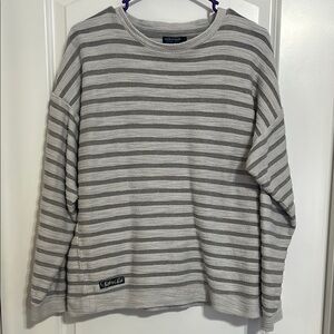 Southern marsh crewneck, pullover size small gray stripe